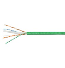 Cabeus UTP-4P-Cat.6-SOLID-LSLTx-GN-100 Кабель витая пара UTP (U/UTP), категория 6, 4 пары (23 AWG), одножильный, нг(А)-LSLTx, зеленый (100 м)