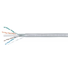 Cabeus UTP-4P-Cat.6a-SOLID-PVC-GY Кабель витая пара UTP (U/UTP), категория 6A, 4 пары (23 AWG), одножильный, PVC нг(А)-LS, серый (305 м)