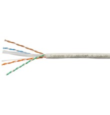 Cabeus UTP-4P-Cat.6-SOLID-LSZH-WH Кабель витая пара UTP (U/UTP), категория 6, 4 пары (23 AWG), одножильный, LSZH нг(А)-HF, белый (100 м)