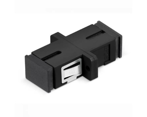 [Cabeus Аксессуары к монтажным шкафам] Cabeus SC-SC-SM-BK Проходной соединитель SC-SC, SM(для одномодового кабеля), simplex черный