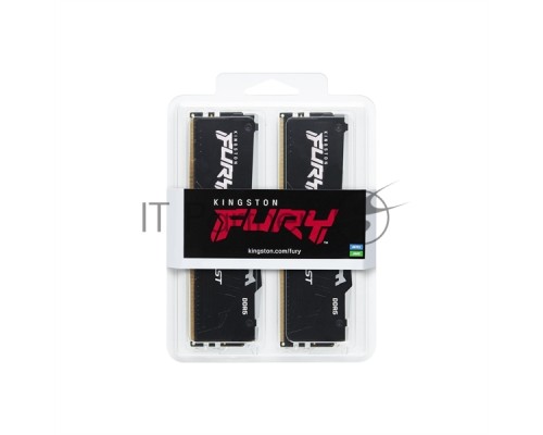 Оперативная память Kingston 64GB 5200MHz DDR5 CL40 DIMM (Kit of 2) FURY Beast RGB