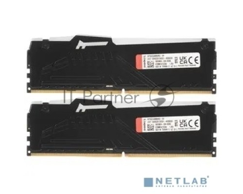 Оперативная память Kingston 64GB 5200MHz DDR5 CL40 DIMM (Kit of 2) FURY Beast RGB