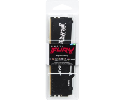 Оперативная память Kingston 8GB DDR5 5600MHz DIMM CL40 FURY Beast RGB