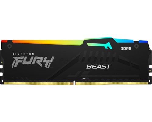 Оперативная память Kingston 8GB DDR5 5600MHz DIMM CL40 FURY Beast RGB