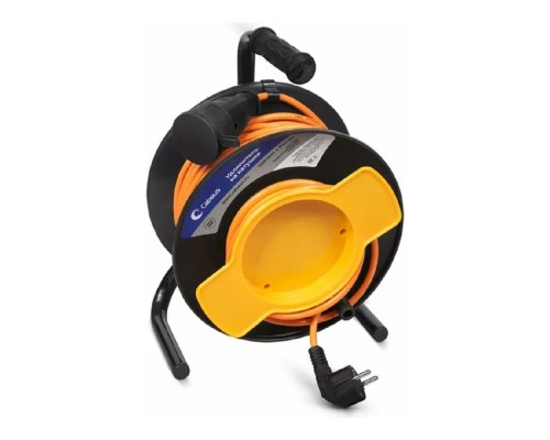 [Cabeus Аксессуары к монтажным шкафам] Cabeus EC-GC-3.5-G-50 Удлинитель ПВС 3500 Вт 50м на садовой катушке (С/з)