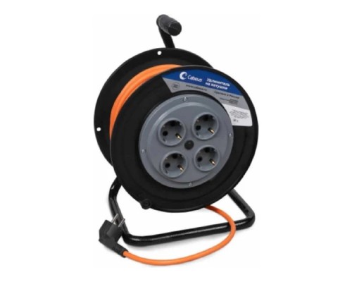 [Cabeus Аксессуары к монтажным шкафам] Cabeus EC-C-2.2-G-50 Удлинитель ПВС 2200 Вт 50м на катушке (С/з)