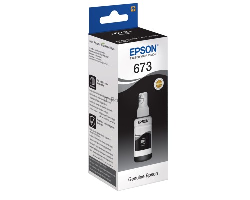 Чернила Epson 673 C13T673198 (аналог C13T67314A) черный 70мл для Epson L800/L810/L850/L1800