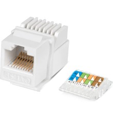 Cabeus KJ-RJ45-Cat.5e-Toolless Вставка Keystone Jack RJ-45(8P8C), категория 5e, без инструмента Toolless, белая