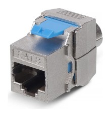 Cabeus KJ-RJ45-Cat.8-SH-180-Toolless Вставка Keystone Jack RJ-45(8P8C), 180 градусов, категория 8, полный экран, без инструмента Toolless
