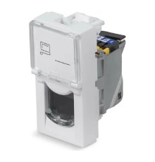 Cabeus KJ-RJ45-Cat.6a-SH-180T-FP-L-22,5 Keystone Jack RJ-45(8P8C), 180 градусов, категория 6a, экранированная, безинструментный монтаж, вставка Mosaic (арт.076573)