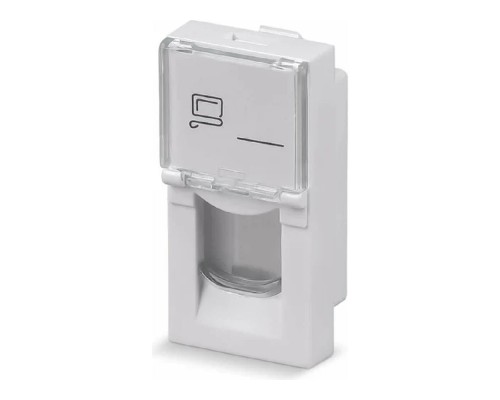 [Cabeus Разъемы, Проходные адаптеры, Вставки] Cabeus FP-L-22,5-1M Вставка 45x22,5 (Mosaic) для 1 модуля формата Keystone Jack