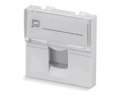 [Cabeus Разъемы, Проходные адаптеры, Вставки] Cabeus FP-L-45-1M Вставка 45x45 (Mosaic) для 1 модуля формата Keystone Jack (арт.078604)