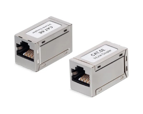 [Cabeus Разъемы, Проходные адаптеры, Вставки] Cabeus CA-8p8c-C5e-SH Проходной адаптер, RJ45-RJ45 (8p8c), категория 5е, экранированный
