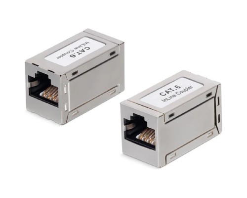 [Cabeus Разъемы, Проходные адаптеры, Вставки] Cabeus CA-8p8c-C6-SH Проходной адаптер, RJ45-RJ45 (8p8c), категория 6, экранированный