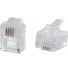 Cabeus 6P4C Телефонный коннектор RJ-11