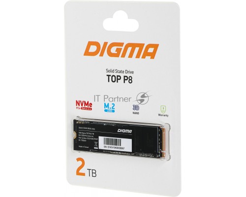 Накопитель SSD Digma PCI-E 4.0 x4 2Tb DGST4002TP83T Top P8 M.2 2280