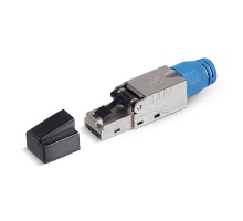 Cabeus 8P8C-SH-C8-TWP Коннектор RJ-45(8P8C) под витую пару, категория 8, экранированный, со вставкой