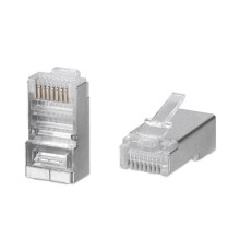 Cabeus 8P8C-SH-C6-FC Коннектор RJ-45 быстрой установки под витую пару, категория 6, экранированный, для многожильного кабеля, для проводников с толщиной по изоляции до 1,05 мм