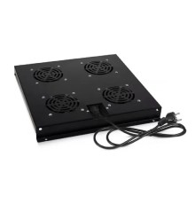 Cabeus TRAY-SC-120-BK Модуль вентиляторный с 4-я вентиляторами для установки в серверные шкафы серии ND-SC, цвет черный (RAL 9004)