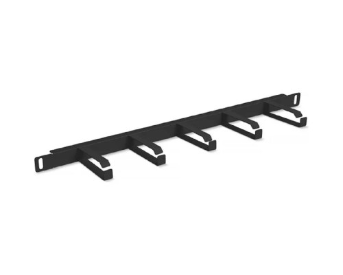 [Cabeus аксессуары к монтажным шкафам] Cabeus JB08-0,5U-BK Кабельный органайзер горизонтальный 19