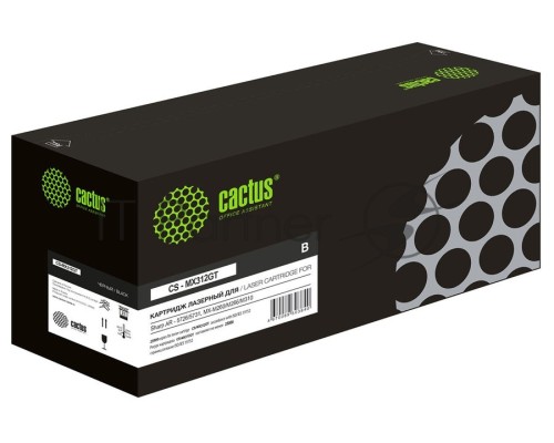 Картридж лазерный Cactus CS-MX312GT черный (25000стр.) для Sharp AR-5726/5731, MX-M260/M266/M310/M314/M354
