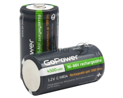 Аккумулятор бытовой GoPower HR14 C BL2 NI-MH 4500mAh (2/12/96) блистер (2 шт.)