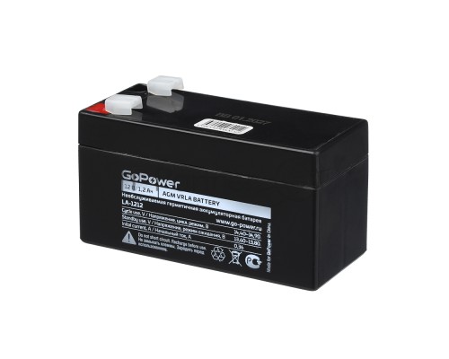 Аккумулятор свинцово-кислотный GoPower LA-1212 12V 1.2Ah (1/20)