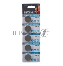 Батарейка GoPower CR2025 BL5 Lithium 3V (5/100/2000) блистер (5 шт.)