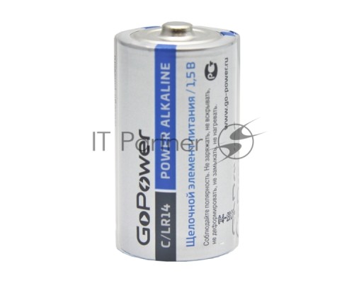 Батарейка GoPower LR14 C BL2 Alkaline 1.5V (2/12/192) блистер (2 шт.)