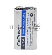 Батарейка GoPower Крона 6LR61 BL1 Alkaline 9V (1/10/240)
