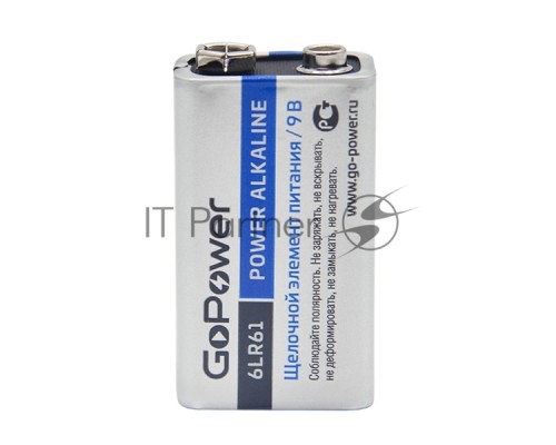 Батарейка GoPower Крона 6LR61 BL1 Alkaline 9V (1/10/240)