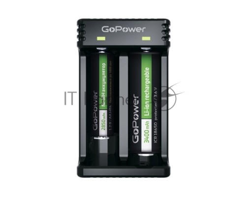 З/У для аккумуляторов GoPower LiCharger 4 Ni-MH/Ni-Cd/Li-ion/IMR 2 слота (1/100)