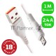 Кабель GoPower GP01M USB (m)-microUSB (m) 1.0м 2.4A ПВХ белый (1/800)