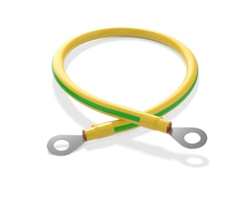 [Cabeus аксессуары к монтажным шкафам] Cabeus GrW-4-150 Провод заземления медный желто-зеленый, кольцо-кольцо 0.15м, сечениеВ В 4 мм2 (без крепежа)