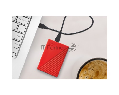 Накопитель Portable HDD 5TB WD My Passport (Red), USB 3.2 Gen1, 107x75x19mm, 210g /12 мес./