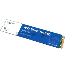 Накопитель SSD WD 1Tb Blue SA510, M.2(22x80mm), SATA3, R/W 560/530MB/s, IOPs 95 000/84 000, TBW 400, DWPD 0.2 (12 мес.)