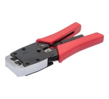 Cabeus HT-500R Инструмент обжимной для RJ-45 (8р8с), RJ-11/12 (6р6с, 6р4с, 6р2с), профессиональный, с храповым механизмом