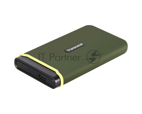 Накопитель Transcend Portable SSD ESD380C, 1000GB, Type-C, USB 3.2 Gen2, R/W 2000/2000MB/s, 97x54x13mm, два кабеля в комплекте (3 года)