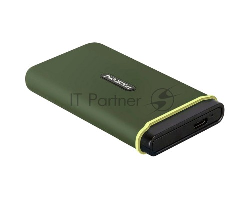 Накопитель Transcend Portable SSD ESD380C, 1000GB, Type-C, USB 3.2 Gen2, R/W 2000/2000MB/s, 97x54x13mm, два кабеля в комплекте (3 года)