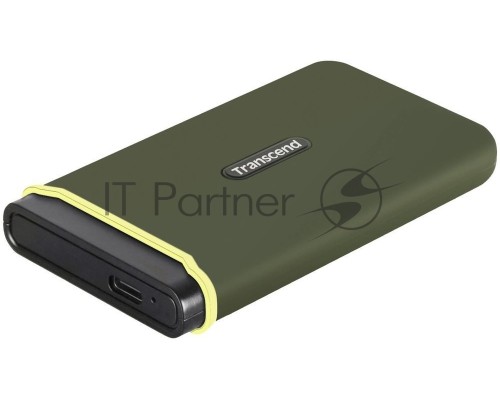 Накопитель Transcend Portable SSD ESD380C, 1000GB, Type-C, USB 3.2 Gen2, R/W 2000/2000MB/s, 97x54x13mm, два кабеля в комплекте (3 года)