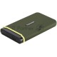 Накопитель Transcend Portable SSD ESD380C, 1000GB, Type-C, USB 3.2 Gen2, R/W 2000/2000MB/s, 97x54x13mm, два кабеля в комплекте (3 года)