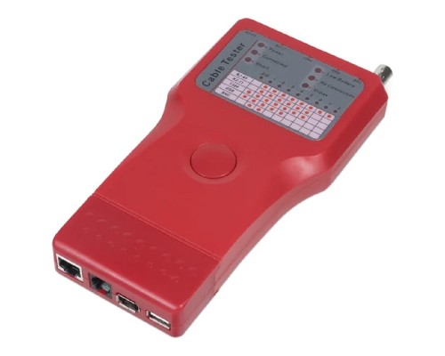 [Cabeus Монтажный инструмент] Cabeus CT-SLT-5-1 Тестер для витой пары, коаксиала, телефона, USB, 1394 (батарея в комплекте, светодиод состояния)