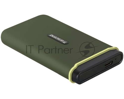 Накопитель Transcend Portable SSD ESD380C, 2000GB, Type-C, USB 3.2 Gen2, R/W 2000/2000MB/s, 97x54x13mm, два кабеля в комплекте (3 года)