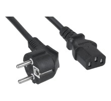 Cabeus PC-186-VDE-1.0-0.6M Кабель питания компьютера (Schuko+C13) (3x1.0), 0.6 м
