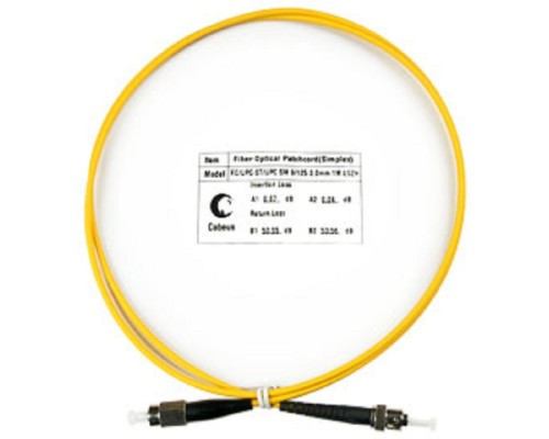 [Cabeus Патч-корды волоконно-оптические, пигтейлы] Cabeus FOP(s)-9-FC-ST-1m Шнур оптический simplex FC-ST 9/125 sm 1м LSZH
