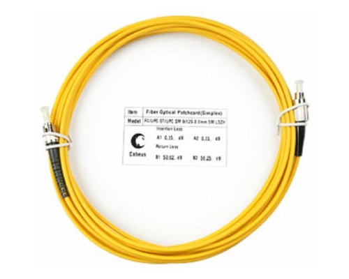 [Cabeus Патч-корды волоконно-оптические, пигтейлы] Cabeus FOP(s)-9-FC-ST-10m Шнур оптический simplex FC-ST 9/125 sm 10м LSZH
