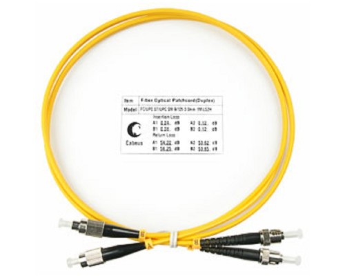 [Cabeus Патч-корды волоконно-оптические, пигтейлы] Cabeus FOP(d)-9-FC-ST-1m Шнур оптический duplex FC-ST 9/125 sm 1м LSZH