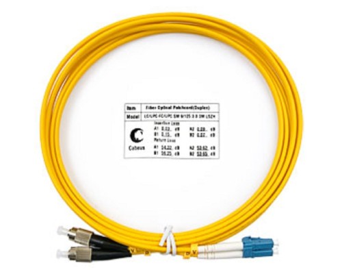 [Cabeus Патч-корды волоконно-оптические, пигтейлы] Cabeus FOP(d)-9-LC-FC-3m Шнур оптический duplex LC-FC 9/125 sm 3м LSZH
