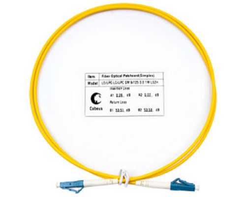 [Cabeus Патч-корды волоконно-оптические, пигтейлы] Cabeus FOP(s)-9-LC-LC-1,5m Шнур оптический simplex LC-LC 9/125 sm 1,5м LSZH