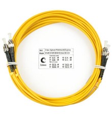 Cabeus FOP(d)-9-ST-ST-15m Шнур оптический duplex ST-ST 9/125 sm 15м LSZH